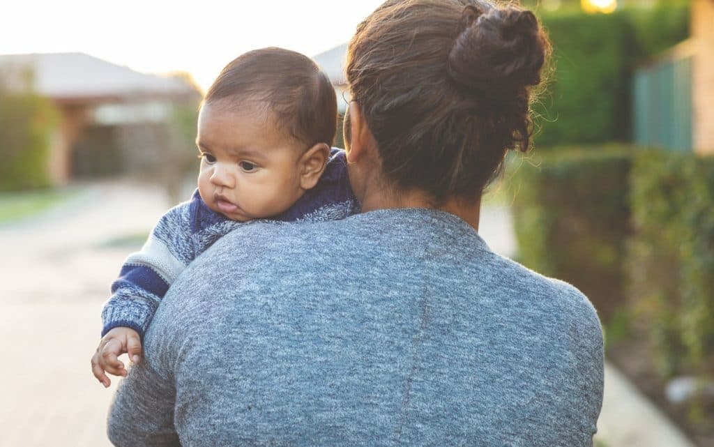 Aboriginal mum and child