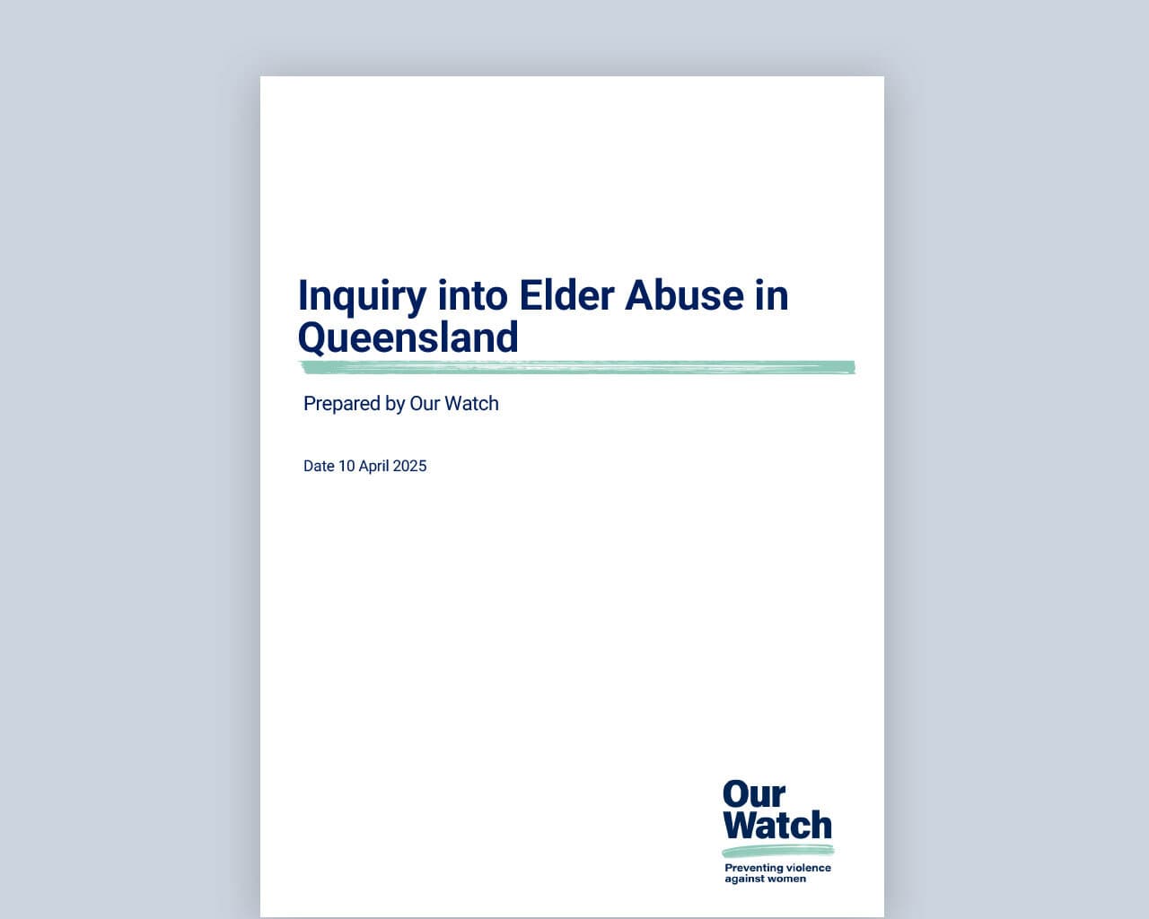 Inquiry Elder Abuse QLD