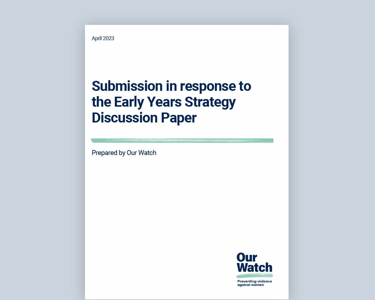 Submission early years