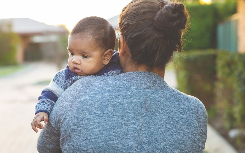 Aboriginal mum and child