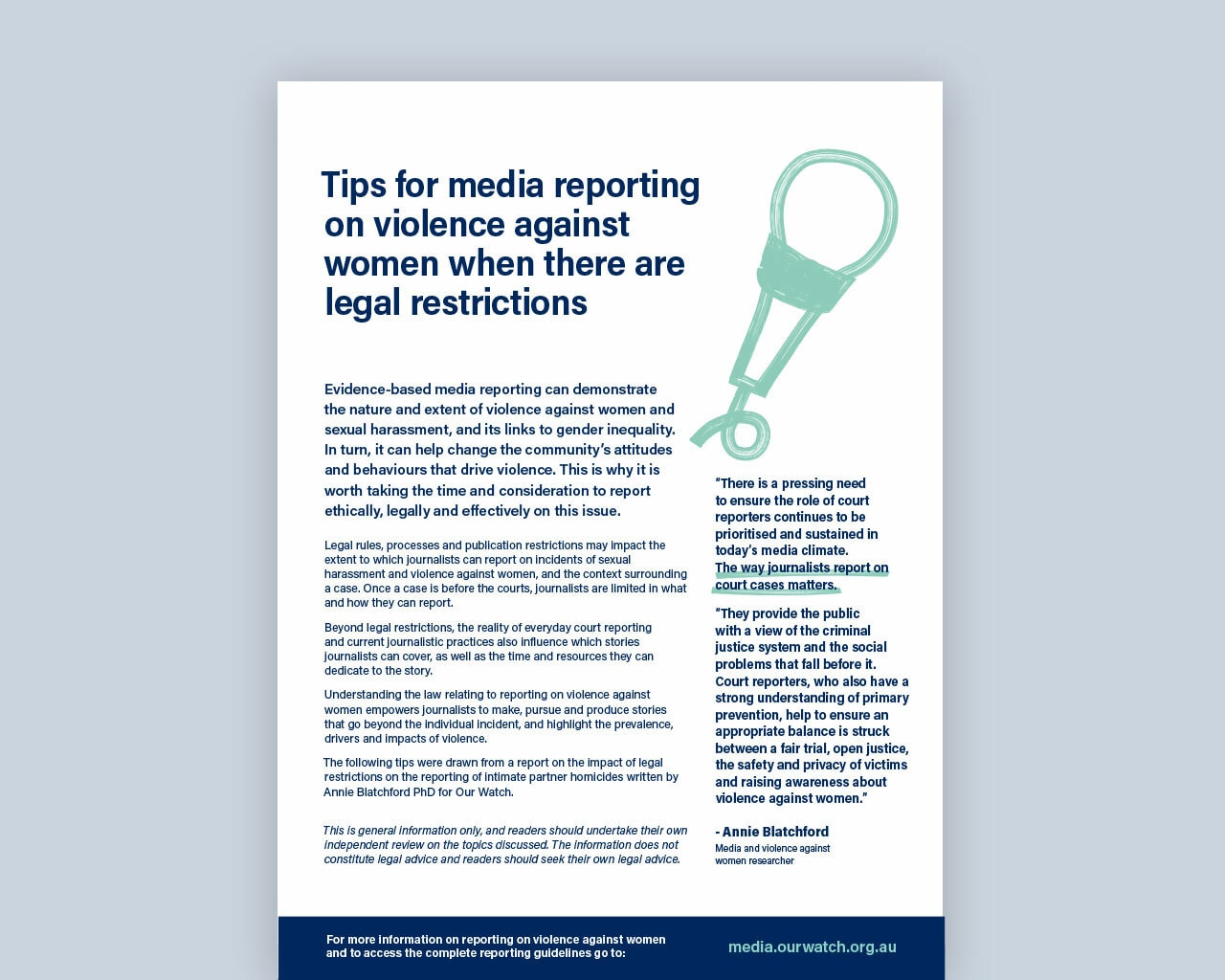Tips for reporting when there are legal restrictions