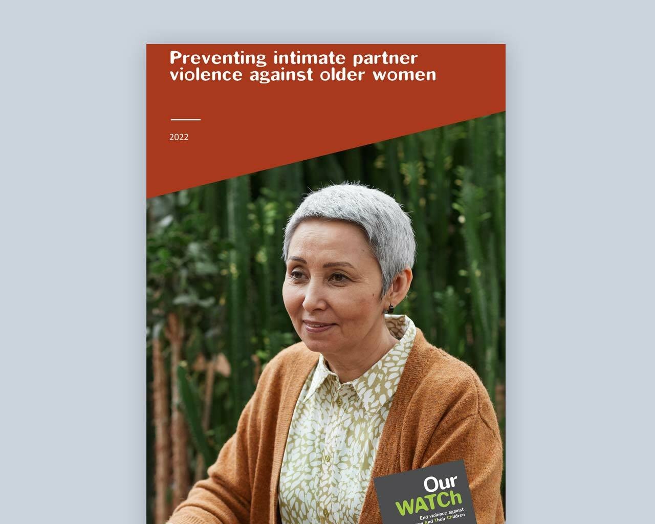 Publication cover shows a late middle aged woman with brown skin and short grey hair sitting in a garden setting, she looks contented.