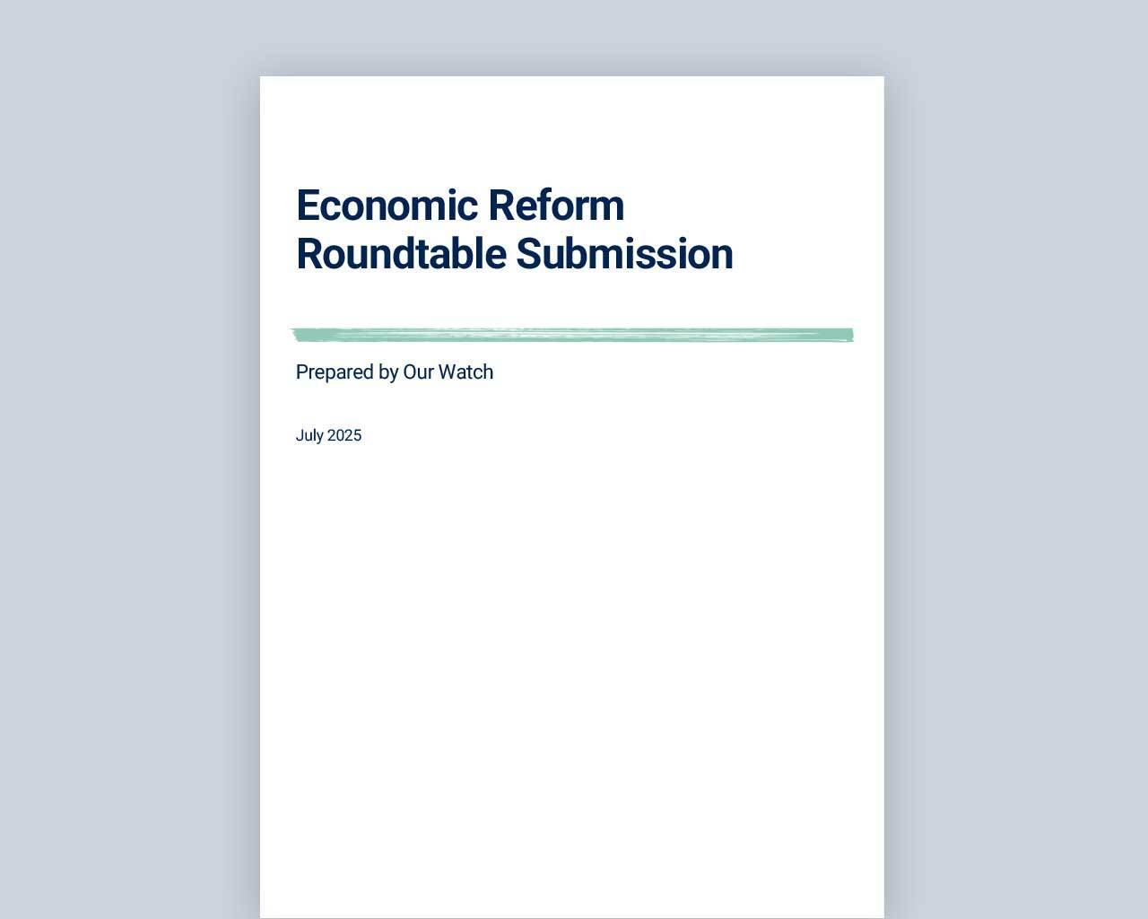 Economic Reform Roundtable submission