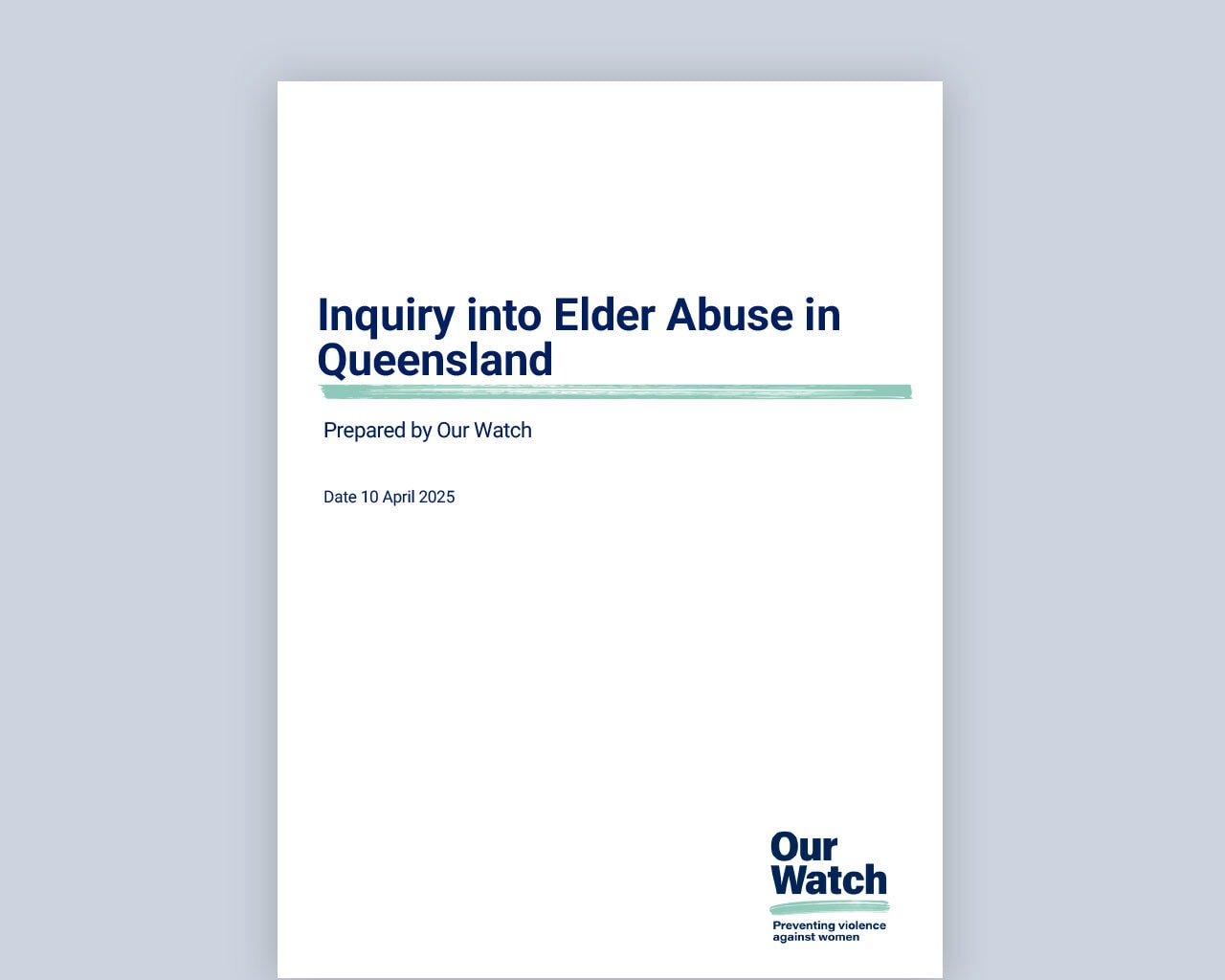 Inquiry Elder Abuse QLD
