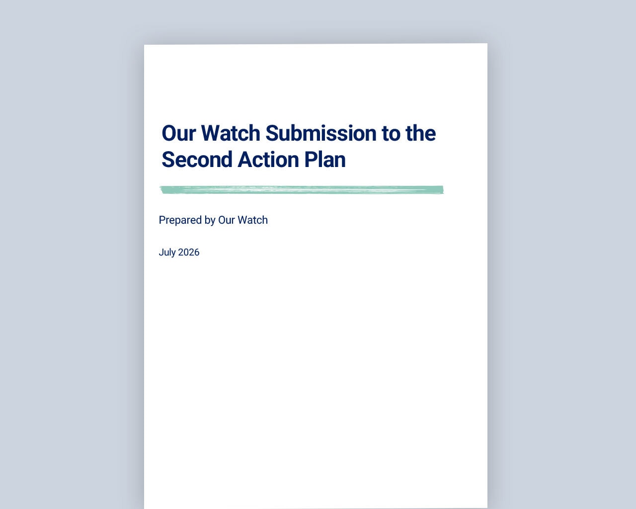 Submission Second Action Plan