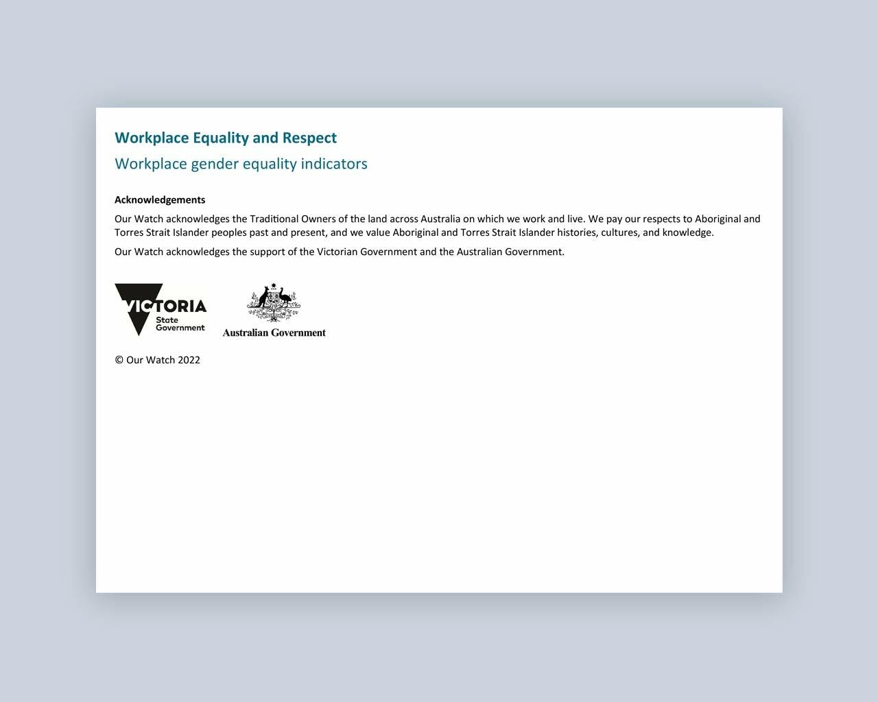 Document cover with Vic Gov and Aus Gov logos.