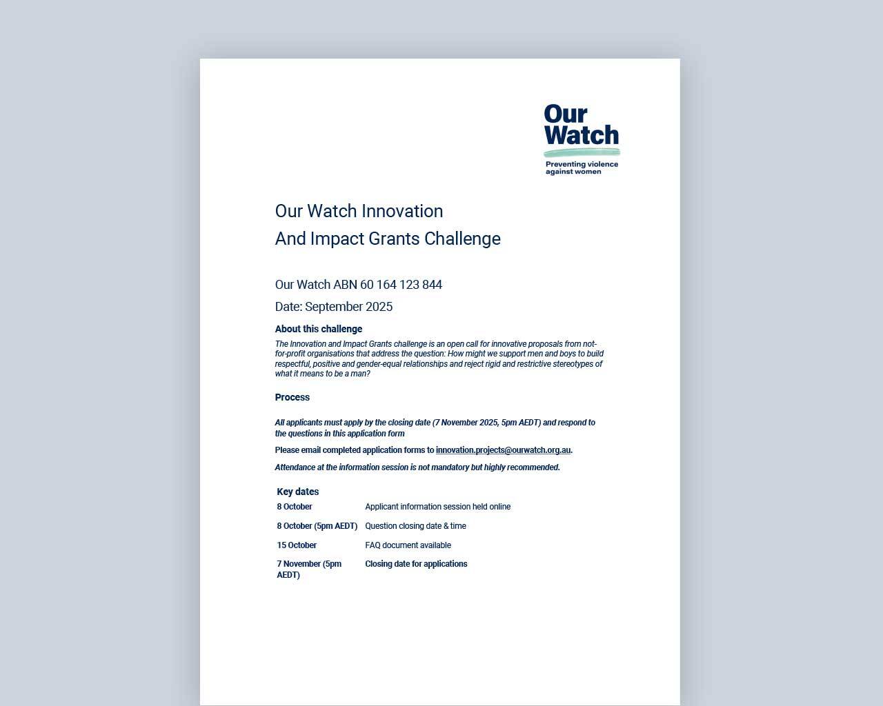 Application form