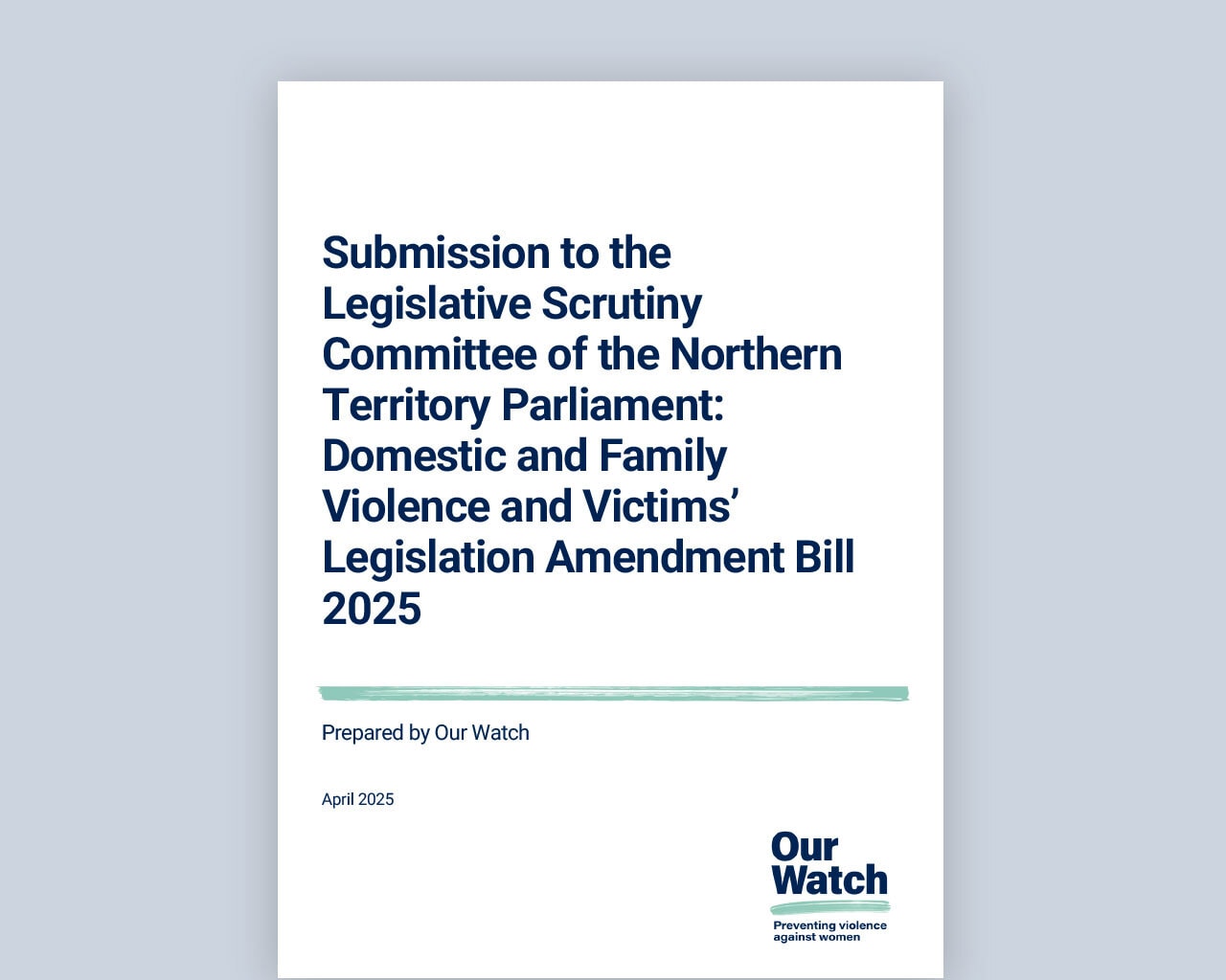 Submission to the Legislative Scrutiny Committee of the Northern Territory Parliament