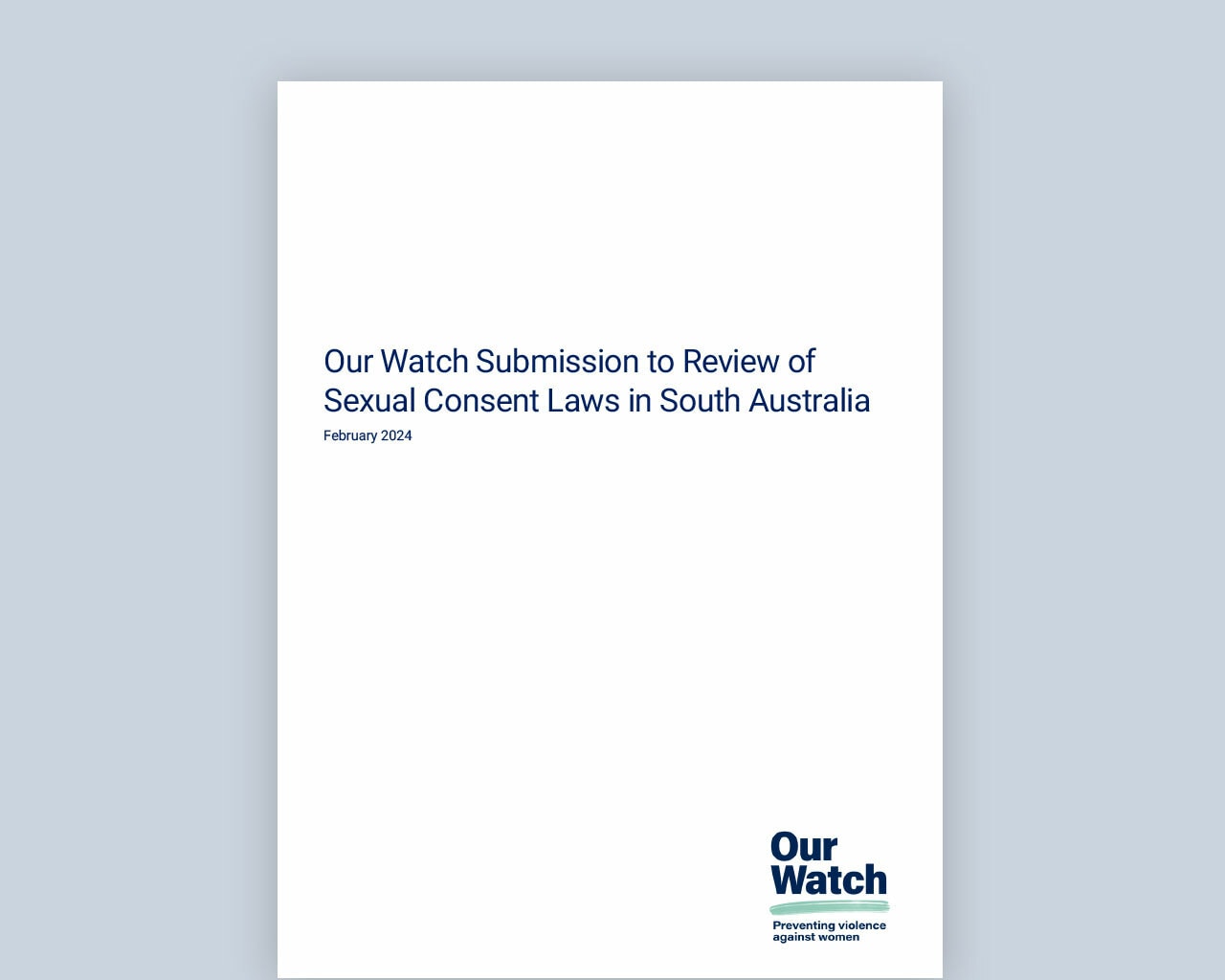 Submission to Review of Sexual Consent Laws in South Australia