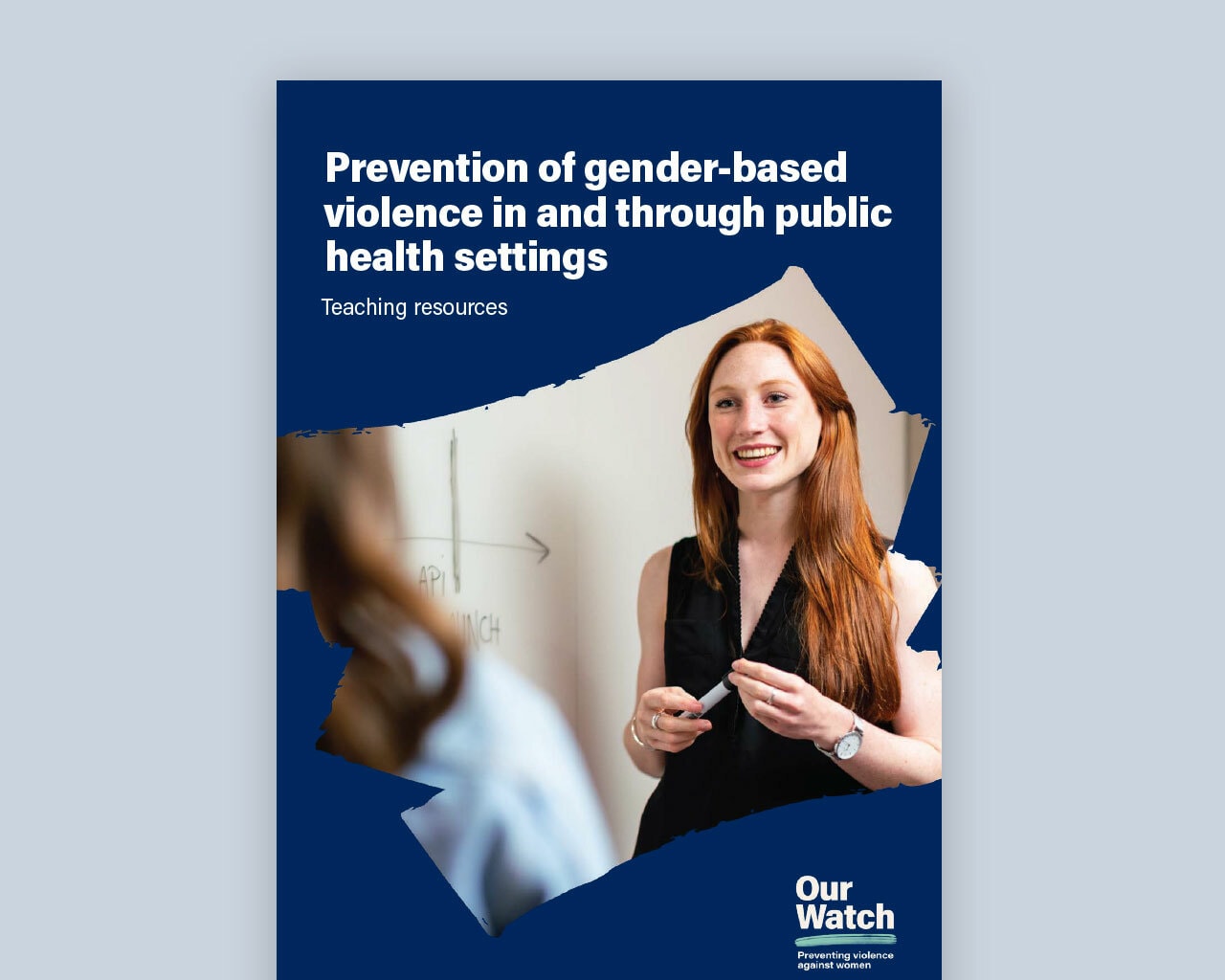 Cover of document with publication title and Our Watch logo.