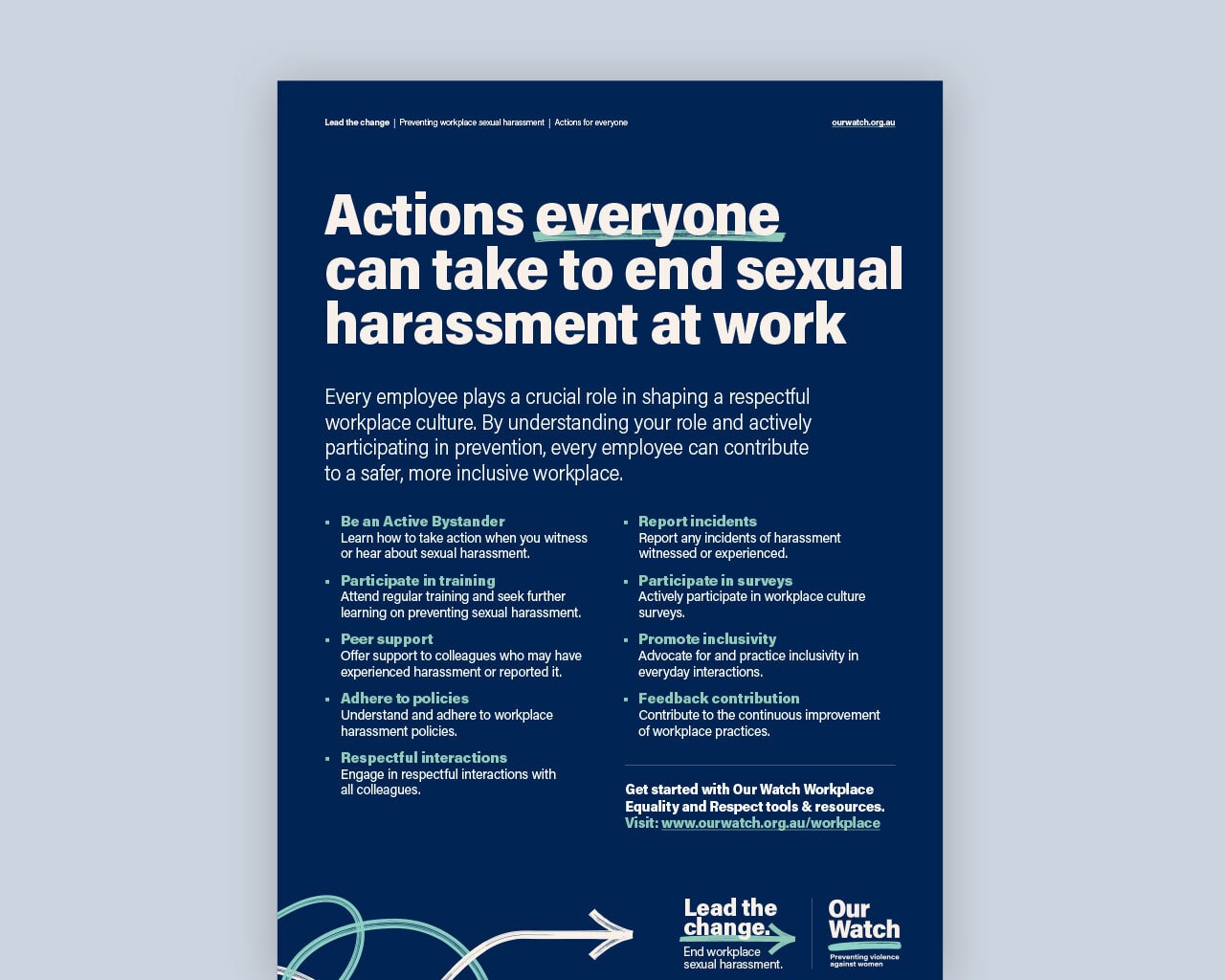 Actions everyone can take to end sexual harassment at work