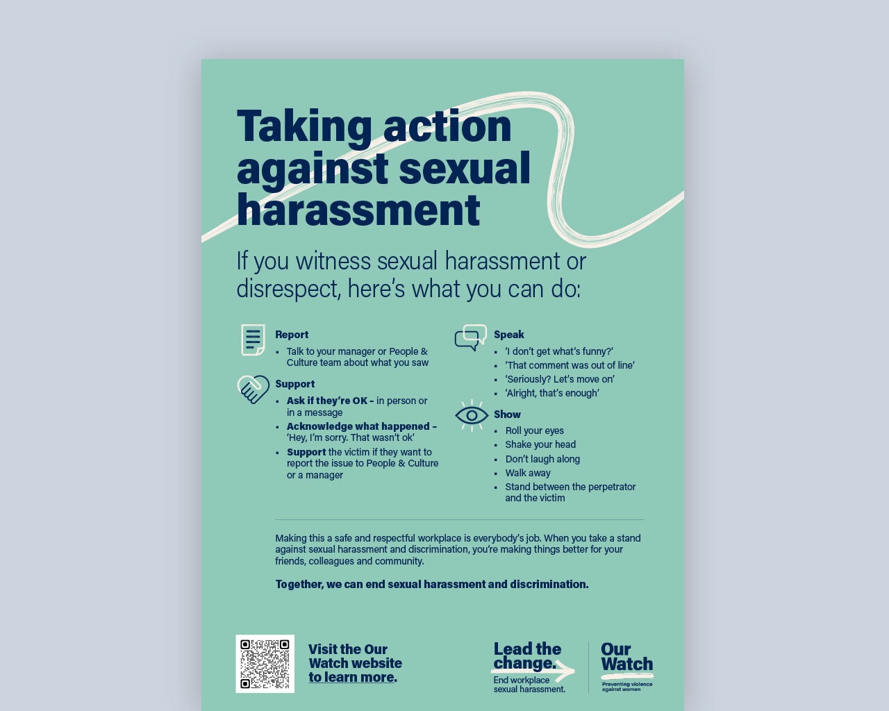 Poster: Be an active bystander