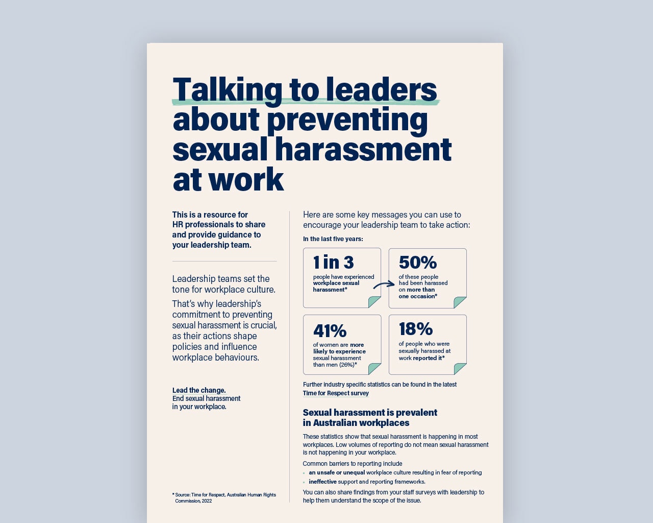 Talking to leadership guide