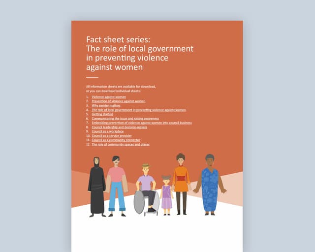 Local Perth Fact Sheets Our Watch | Factsheets for councils and council staff